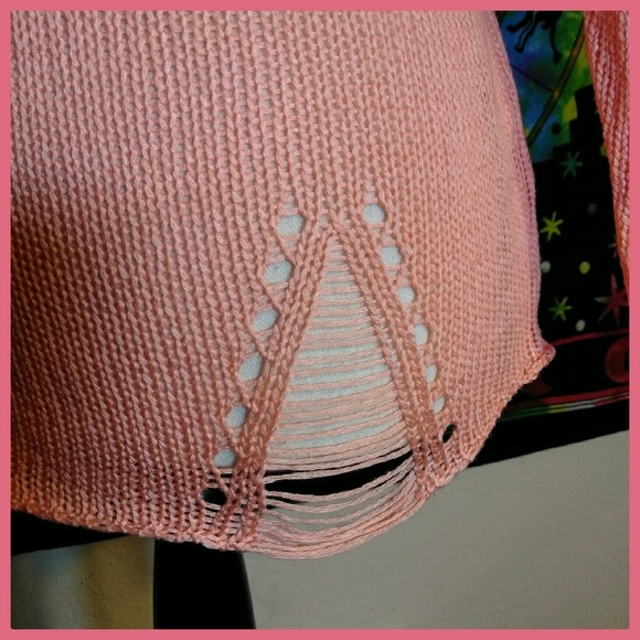 Fifty Street "Distressed" Heart Sweater - Picture 5 of 6